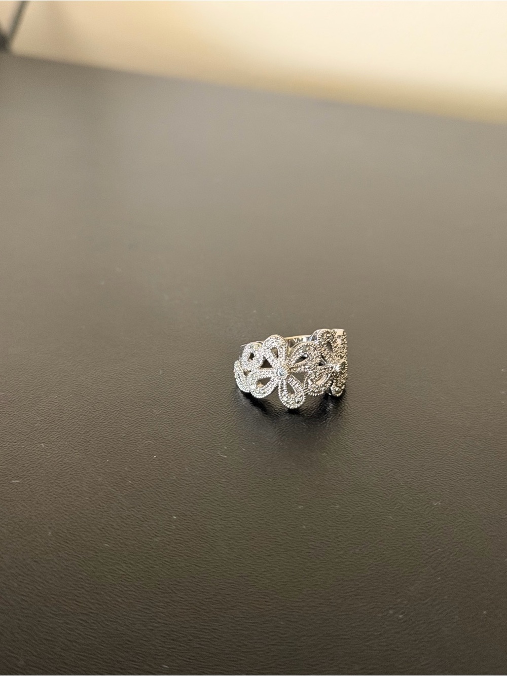 Silver tone ring